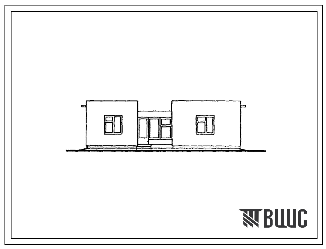 Типовой проект 184-56-2с Одноэтажный одноквартирный четырехкомнатный жилой дом. Для строительства в 4 строительно-климатической зоне в районах с сейсмичностью 8-9 баллов.