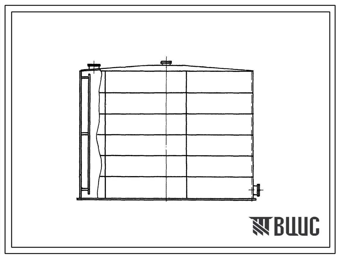 Типовой проект 705-4-35 Стальной вертикальный надземный цилиндрический резервуар для агрессивных химпродуктов емкостью 1000м3.