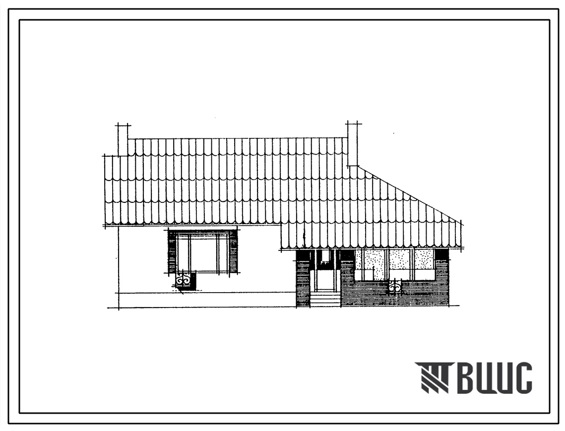 Типовой проект 144-16-163.92 Одноэтажный одноквартирный 3-х комнатный дом со стенами из кирпича (для индивидуальных застройщиков сельской местности)