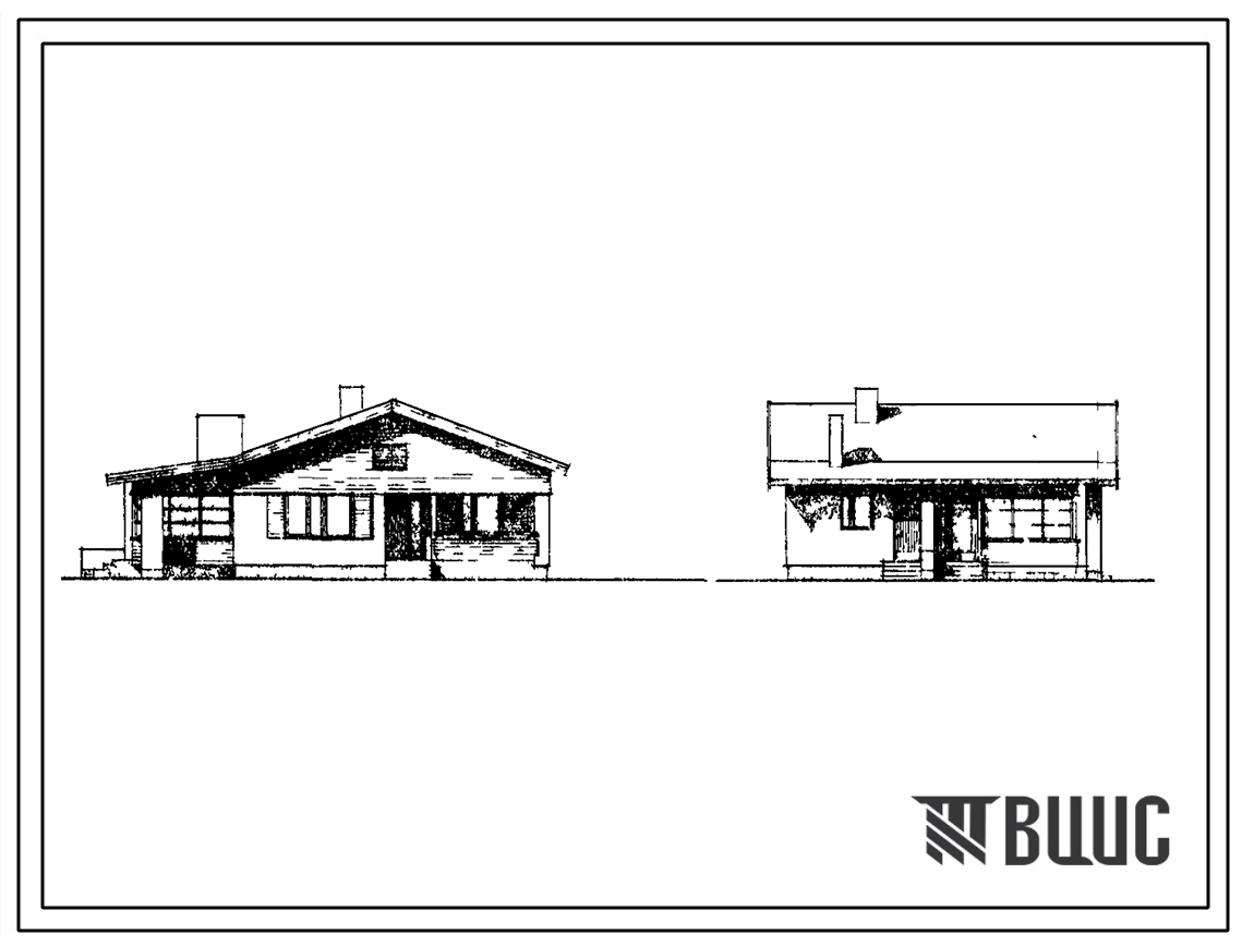 Типовой проект 184-16-25/1 Одноэтажный одноквартирный трехкомнатный дом. Для строительства в 1В климатическом подрайоне и 2 климатическом районе