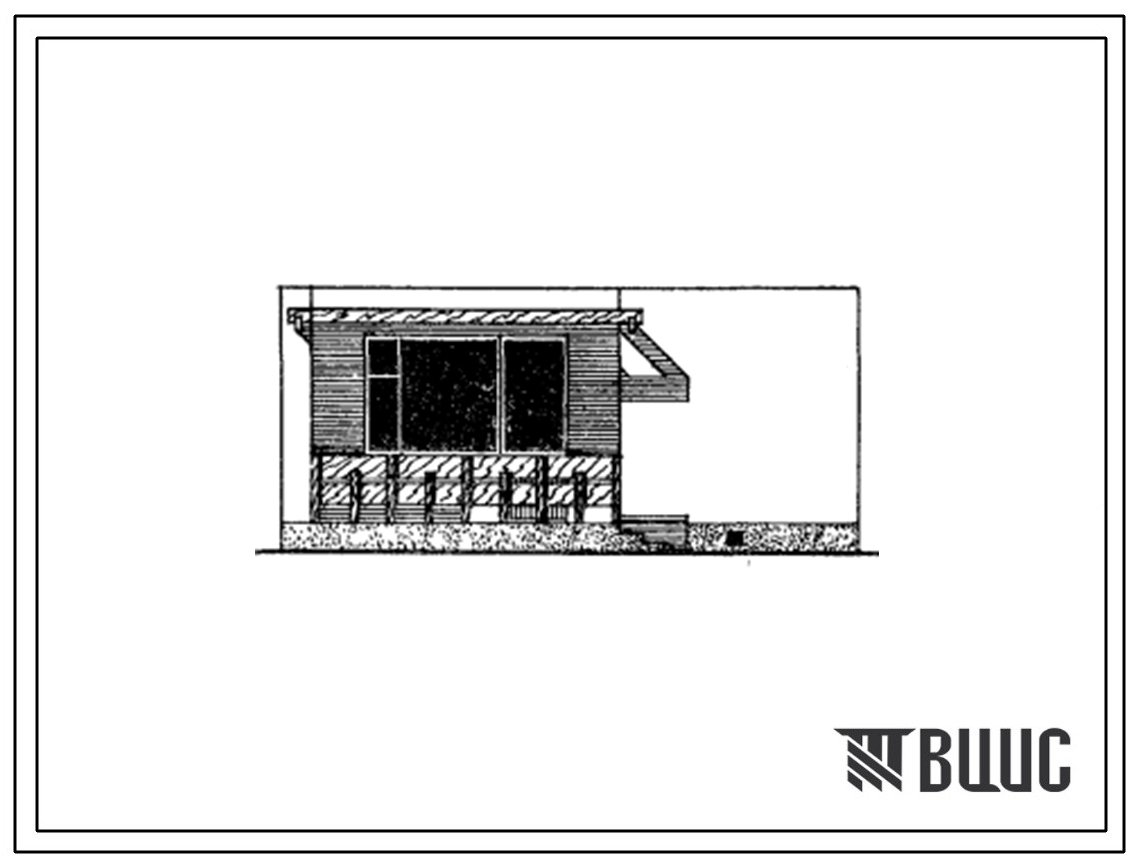 Типовой проект 185-000-278с.84 2-комнатный летний садовый домик. Для строительства в 3В,4Б,4В климатических подрайонах Азербайджанской ССР сейсмичностью 7 баллов.