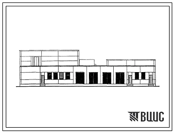 Типовой проект 252-9-23 Хозяйственный корпус участковой больницы на 150 коек с поликлиникой на 200 посещений в смену, для строительства в 1В климатическом подрайоне, 2 и 3 климатических районах