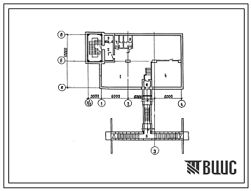 Типовой проект А-2,3,4-300-254.84 Склад инвентаря и оборудования в подвале служебно-технического здания железнодорожного транспорта для 4 климатической зоны, (убежище на 300 человек, размеры убежища 21м на 12м, режимы вентиляции 1,2).