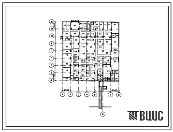 Типовой проект В-II-150-40.86 Заглубленное здание вспомогательного назначения (сухие грунты), (убежище на 150 человек, размеры убежища 48м на 42м, режимы вентиляции 1,2).
