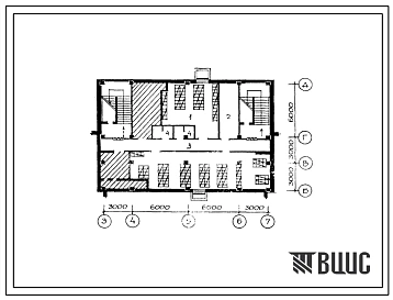 Типовой проект П-1-1-190(212-1-248) Хозяйственно-бытовые помещения в подвале детских яслей-сада на 90 мест с расширением летом на 180 мест, (убежище на 190 человек, размеры убежища 18м на 12м, режимы вентиляции 1).