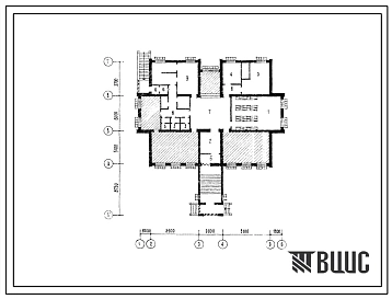 Типовой проект П-4-45(224-1-504м.86) Помещения 1 этажа начальной школы на 4 класса 40 учащихся, (убежище на 45 человек, размеры убежища 26,15м на 23,5м, режимы вентиляции 1,2).