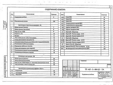 Альбом 1 (из ТП 407-3-664.03) Пояснительная записка. Архитектурно-строительные решения.Отопление и вентиляция.Архитектурно-строительные изделия.
