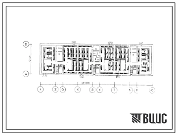 Типовой проект Б-2-625(114-52-196с) Хозяйственно-бытовые помещения, в подвале 3этажного 3секционного 24квартирного дома, (убежище на 625 человек, размеры убежища 46,8м на 12м, режимы вентиляции 1,2).