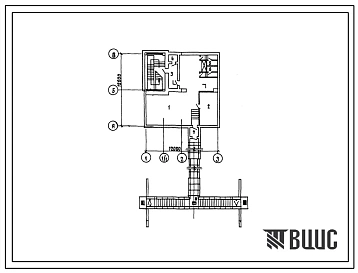 Типовой проект А-II,III,IV-150-251.84 Склад инвентаря и оборудования в подвале служебно-технического здания железнодорожного транспорта для 1,2,3 климатических зон, (убежище на 150 человек, размеры убежища 12м на 12м, режимы вентиляции 1,2).