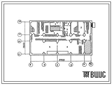 Типовой проект П-1-230(409-11-8.83) Бытовые помещения в подвале специализированного предприятия по изготовлению монтажных узлов и заготовок для животноводческих ферм, (убежище на 230 человек, размеры убежища 27м на 15м, режимы вентиляции 1,2).