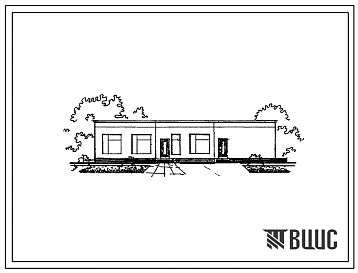 Типовой проект 211-9-135-11 Административно-хозяйственный корпус для комплекс детских яслей-сада на 560-640 мест. Для строительств в 1В климатическом подрайоне, 2 и 3 климатических районах