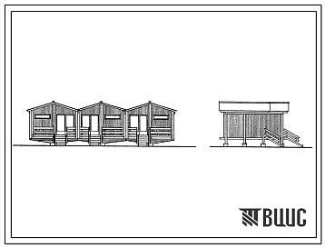 Типовой проект 246-9-22 Летний 3-х комнатный домик для учреждений отдыха на 6 человек