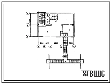 Типовой проект А-2,3,4-300-253.84 Склад инвентаря и оборудования в подвале служебно-технического здания железнодорожного транспорта для 1,2,3 климатических зон, (убежище на 300 человек, размеры убежища 18м на 12м, режимы вентиляции 1,2).