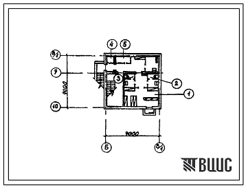 Типовой проект П-2(П-4)-30(409-15-119 90) Бытовые помещения в подвале производственного корпуса по электромонтажным работам с годовым объемом работ 1,0 млн руб, (убежище на 30 человек, размеры убежища 9м на 9м, режимы вентиляции 1,2).