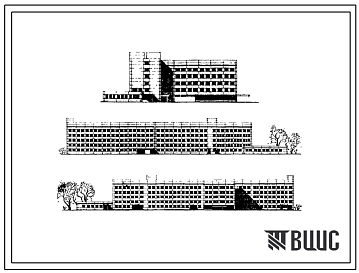 Типовой проект 252-2-8 Главный корпус родильного дома на 250 коек с женской консультацией на 300 посещений в день. Здание пятиэтажное. Каркас сборный железобетонный серии ИИС-04. Стены из керамзитобетонных панелей.