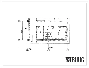 Типовой проект Б-2-28(703-1-2) Складские помещения,используемые под ПРУ на 1 этаже картофеле хранилища неохлаждаемого емкостью 6000 тонн, (убежище на 28 человек, размеры убежища 12м на 6м, режимы вентиляции 1,2,3).