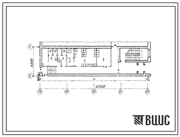 Типовой проект Б-2-28(701-4-67с) Бытовые помещения,приспосабливаемые под ПРУ 1 этажа холодильника для хранения фруктов емкостью 3000 тонн (4000 тонн овощей), (убежище на 28 человек, размеры убежища 24м на 6м, режимы вентиляции 1,2,3).