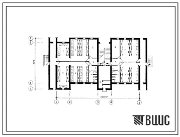 Типовой проект Б-2-140(42-0136с.1) Хозяйственно-бытовые помещения в подвале блок-секции 2-этажной 4-квартирной рядовой р-4б-3а, (убежище на 140 человек, размеры убежища 18,8м на 11,8м, режимы вентиляции 1,2.