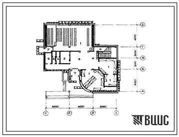 Типовой проект П-4-130(262-20-87.85) Помещения 1 этажа здания сельского совета, (убежище на 130 человек, размеры убежища 18м на 18м, режимы вентиляции 1,2).