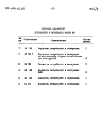 Альбом 7 Ведомость потребности в материалах