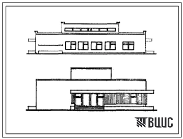 Типовой проект 254-9-4 Молочная кухня на 500 порций в сутки. Здание одноэтажное. Стены из кирпича.
