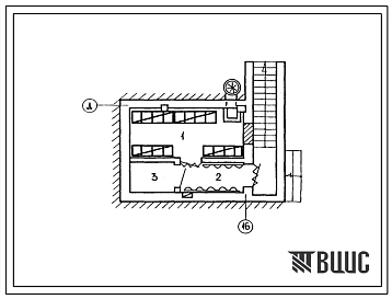 Типовой проект П-2-20(801-4-146.13.87) хозяйственные помещения подвала для выращивания 300 голов крупного рогатого скота (для строительства в литовской ССР), (убежище на 20 человек, режимы вентиляции 1).