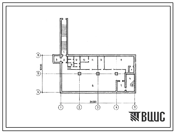 Типовой проект А-2-300-76/149 Заглубленный склад инвентаря и оборудования. Вариант для водонасыщенных грунтов, (убежище на 300 человек, размеры убежища 24м на 12м, режимы вентиляции 1,2,3).