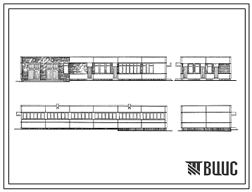 Типовой проект 252-9-96с.83 Хозяйственный корпус кардиологического диспансера на 120 коек. Сейсмичность 7, 8, 9 баллов. Здание одноэтажное. Каркас сборный железобетонный серии ИИС-04. Стены из легкобетонных панелей.