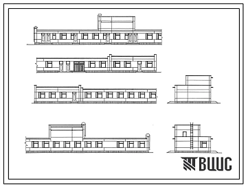 Типовой проект 252-9-70с Хозяйственный корпус родильного дома на 250 коек с женской консультацией. Сейсмичность 7, 8 баллов. Здание одноэтажное. Каркас сборный железобетонный серии ИИС-04. Стены из легкобетонных панелей. Полный исходный проект.