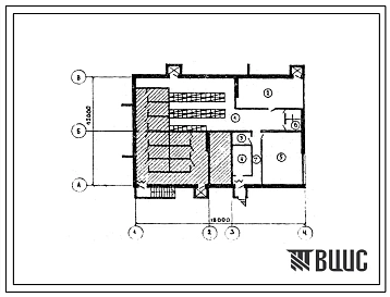 Типовой проект П-4-70(17-0141.13.89) Хозяйственно-бытовые помещения, размещаемые в подвале блок-секции торцевой 3-этажной 9-квартирной 1-1-4, (убежище на 70 человек, размеры убежища 18м на 12м, режимы вентиляции 1,2).