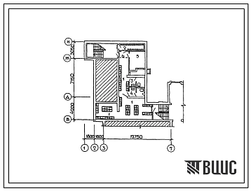 Типовой проект П-2-80(264-21-48 13 87) Хозяйственно-бытовые помещения в подвале административного здания исполнительных комитетов апилинкового, (убежище на 80 человек, размеры убежища 16,35м на 14,4м, режимы вентиляции 1,2).