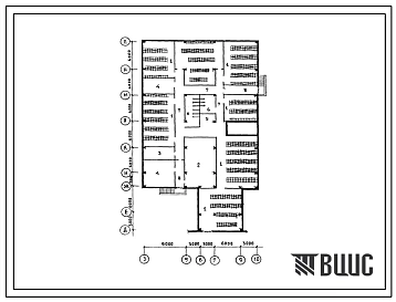 Типовой проект П-4-900(221-1-446с.85) Хозяйственно-бытовые помещения подвала средней школы на 22 класса (83-864 учащихся) в крупнопанельных конструкциях, (убежище на 900 человек, размеры убежища 42м на 24м, режимы вентиляции 1,2).