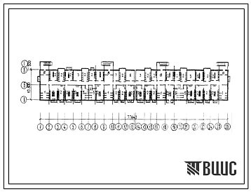 Типовой проект Б-1,2-878(111-105-52с.1) Помещения общественного назначения в подвале 5-этажного 6-секционного 70-квартирного крупнопанельного дома, (убежище на 878 человек, размеры убежища 77,64м на 11,3м, режимы вентиляции 1,2,3).